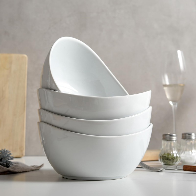 SumitlEyao 6-Piece Porcelain Dessert Bowls Set - 5.5 Inch Small
