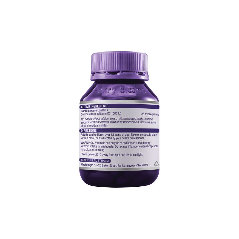 Henry Blooms Vitamin D3 1000Iu 60 Capsules