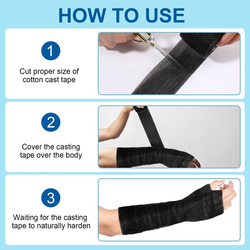 TrelaCo 10 Pcs Cast Tape Fiberglass Casting Tape, 2" x