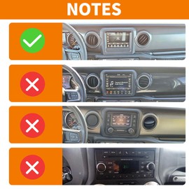 RT-TCZ for Jeep JL Center Console Radio Display Panel Trim Cover for Jeep Wrangler JL JLU Gladiator JT 2018-2023 Red Interior Accessories 7 inch