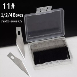 Unbranded Lot of Blades #11 Knife style For Exacto x-Acto Hobby For Multi Tool Crafts+BOX - 1 (100 Pieces)