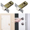 TOP-VIGOR 1Pcs 40mm Tubular Mortice Latch, Flat Tongue Lock, Mute