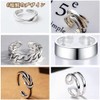 YFFSFDC 6 Piece Ring, Accessories, Fashion Ring, Popular Set, Adjustable,