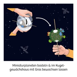 KOSMOS 637255 Living Planet, Create Your Own Mini Earth, Greenhouse, Experiment Box for Children, Biosphere, Botany and Biology for Children from 8 Years