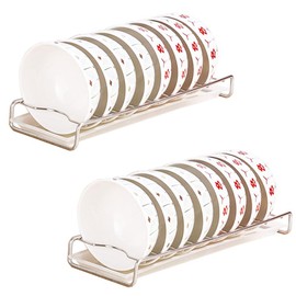 MINGFANITY Small Bowl Drainer with Drainboard, Stainless Steel Bowl Drying Rack for Kitchen Counter Organizer Storage, Storage Shelf, Chrome