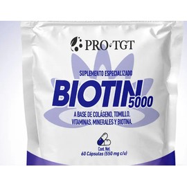 Biotina 5000 60 Cápsulas (biotina Bariatrica) Protgt Sin Sabor