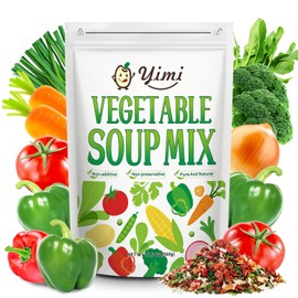 Yimi Dehydrated Vegetables for Ramen Toppings, Freeze Dried Vegetable Soup Mix, Dry Veggie Flakes, 100% Natural, No Additives Flavor, Ideal Gift for Gift, 17.6 oz (1.1 Pounds)