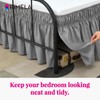 RIMELA Grey Bed Skirts with Split Corners Queen Size 18