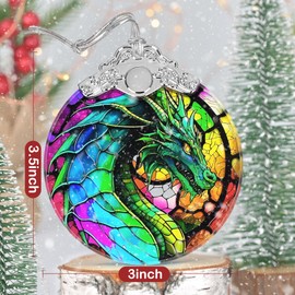 Dragon Ornament, Christmas Ornament, Christmas Decoration, Ornaments for Christmas Tree, Stained Glass Ornament, Heirloom Keepsake, Gift Exchange, Gift Ideas, Bauble Present - Giant Dragon