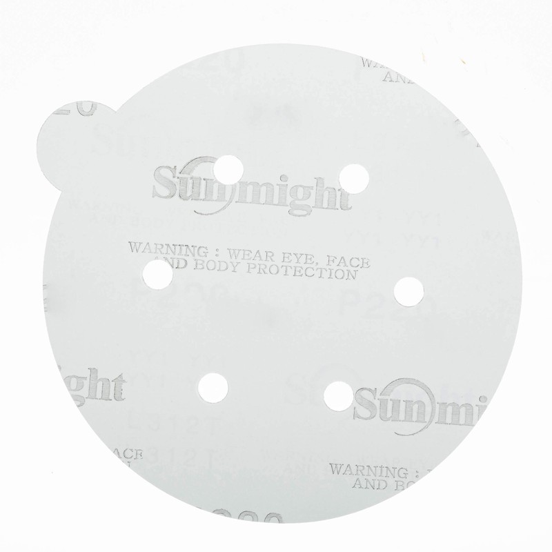 Sunmight Film 6" 220G PSA 6 Hole Disc, 01711, 100