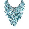AeraVida Dramatic Draping Waterfall Simulated Turquoise Layered Statement Collar Necklace