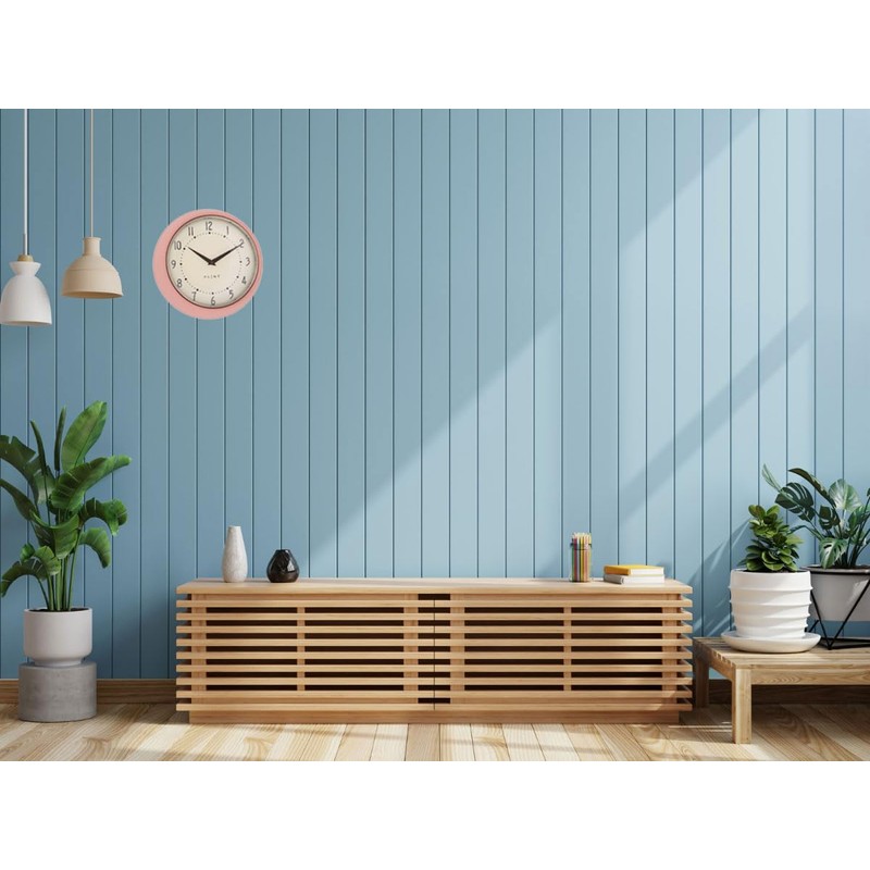 LS-LebenStil Vintage Metal Wall Clock Black 23 cm Kitchen Clock