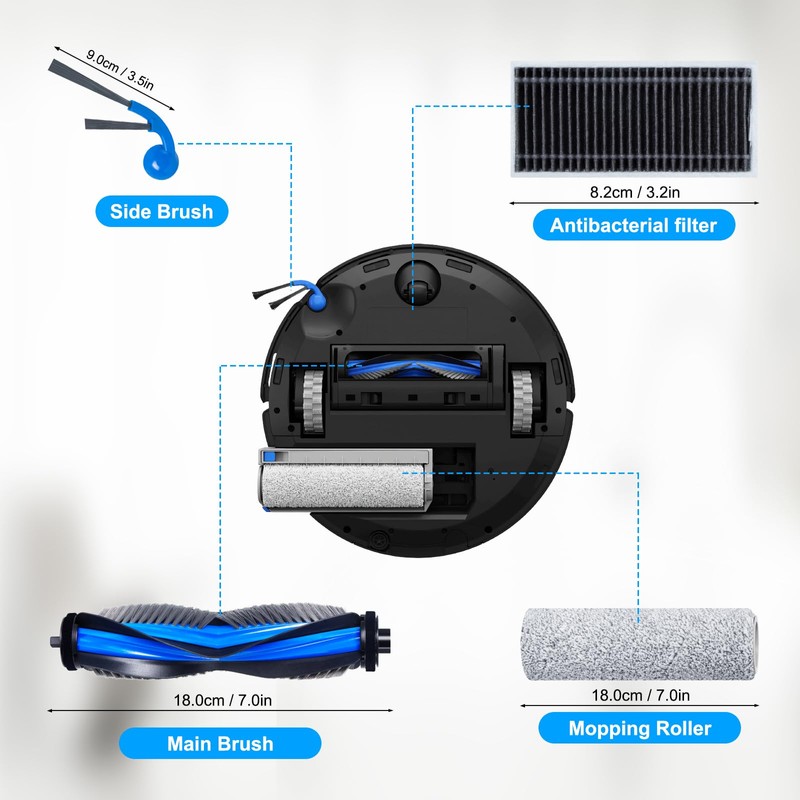 Fixbetter Accessories for Ecovacs Deebot T80 Omni