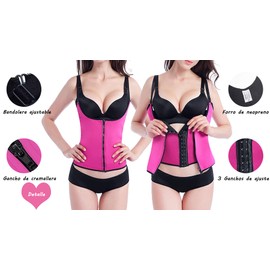 Faja Reductora Cintura para Mujer,Sauna Sudoración para Deporte Fitness Adelgazante Faja Quema Grasa，Hacer Ejercicio Entrenamiento Fitness Sudar Reducir Cintura Abdomen (Rosa,Large)