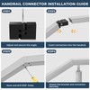 Gyykzz 1 Pack Black Vertical Pivot Connector for Stainless Steel