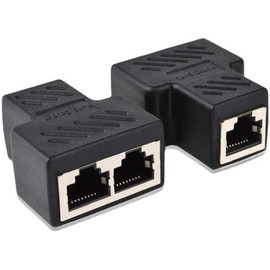 BUBUCAM 2 Pack RJ45 Splitter Coupler Adapter Network LAN ETHERNET Internet Extension for Cat 5, Cat5e, Cat 6