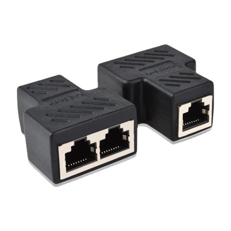 BUBUCAM 2 Pack RJ45 Splitter Coupler Adapter Network LAN ETHERNET