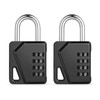 ZHEGE Padlock with Combination Code, 4-Digit Combination Lock with Name