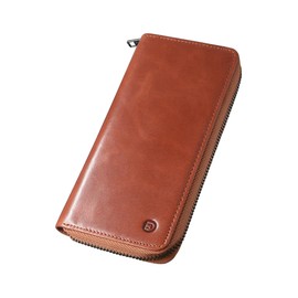 Modiko Men’s Long Wallet, Himeji Leather, Genuine Leather, Made in Japan, Small Wallet, Large Capacity, Made by First-class Wallets Craftsmen, Gusset, Coin Purse, YKK Zipper, Easy to Use, Thin,