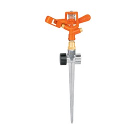Truper DOS-11X, Aspersor metálico dos vías, estaca metálica de 11"