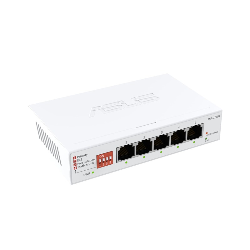 ASUS QG-U1050, 5-Port 2.5G Unmanaged Switch, Support 4 Intelligent Modes,