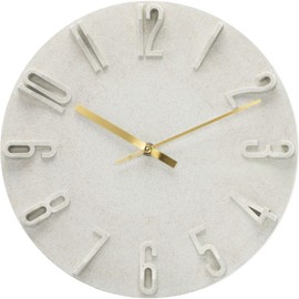 Hama "Corfu Wall Clock, Ø 30 cm, Quartz Clock, Analogue, 3D Numerals, beige