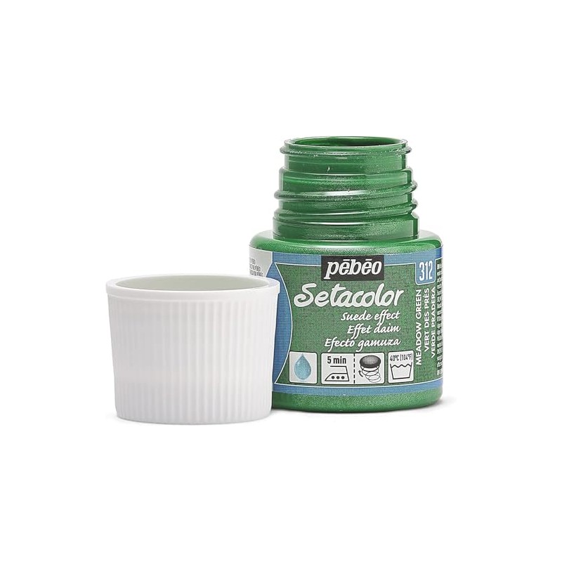 Pebeo Pebeo Setacolor Suede Fabric Paint 45-Milliliter Bottle, Meadow Green,Meadow
