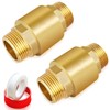 Boltigen 2Pcs 3/4in NPT Spring Check Valve, Brass Non Return
