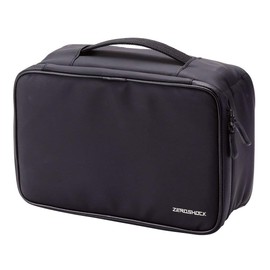 Elecom BMA-GP07BK Gadget Pouch, Large Capacity, Shock Absorption, Bag-in-Bag, Gadget Case, Black