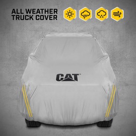 CAT Caterpillar Workforce Pickup Truck Cover - Waterproof All Weather Outdoor Car Cover 6-Layer Tough Protection for Winter Summer Rain Wind UV Snow for Full Size Regular Cab