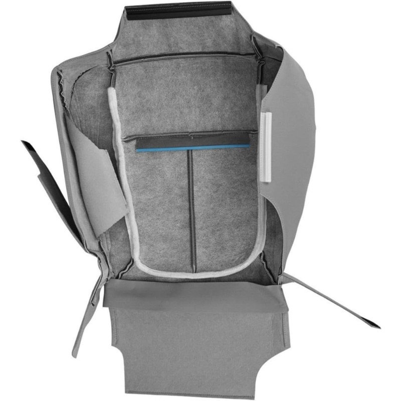 Gray Front Driver Side Bottom & Foam Cushion Replacement Leather