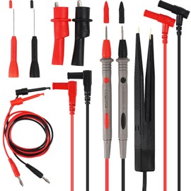 MELIFE Electrical Multimeter Test Leads Set, Professional Test Leads Set with Alligator Clips, Test Hook, Test Probes Lead kitfor Digital Electrical Testing