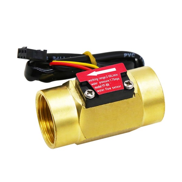 Gredia G3/4" Female Thread Brass Water Flow Sensor Switch Hall