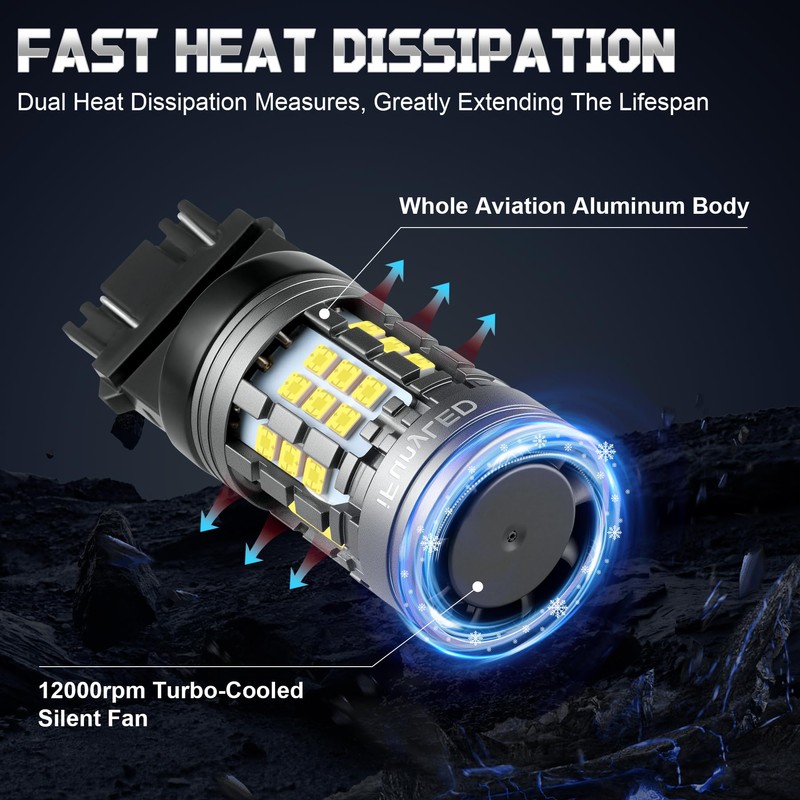 iFunyLED 2PCS 3157 LED Bulb, Super bright 3156 3056 3057