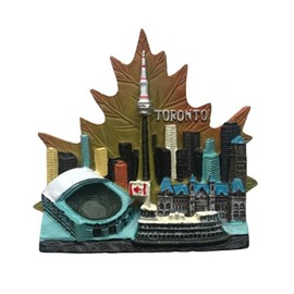 3D Toronto Skyline Canada Tourists Souvenir Gift Collectible Fridge Magnet Sticker The CN Tower Zenith Building for Home & Kitchen Decoration