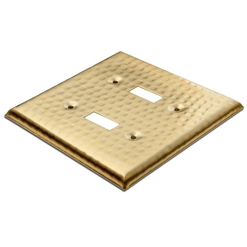 Monarch Abode Double Switch Hand Hammered Toggle Decorative Wall Plate