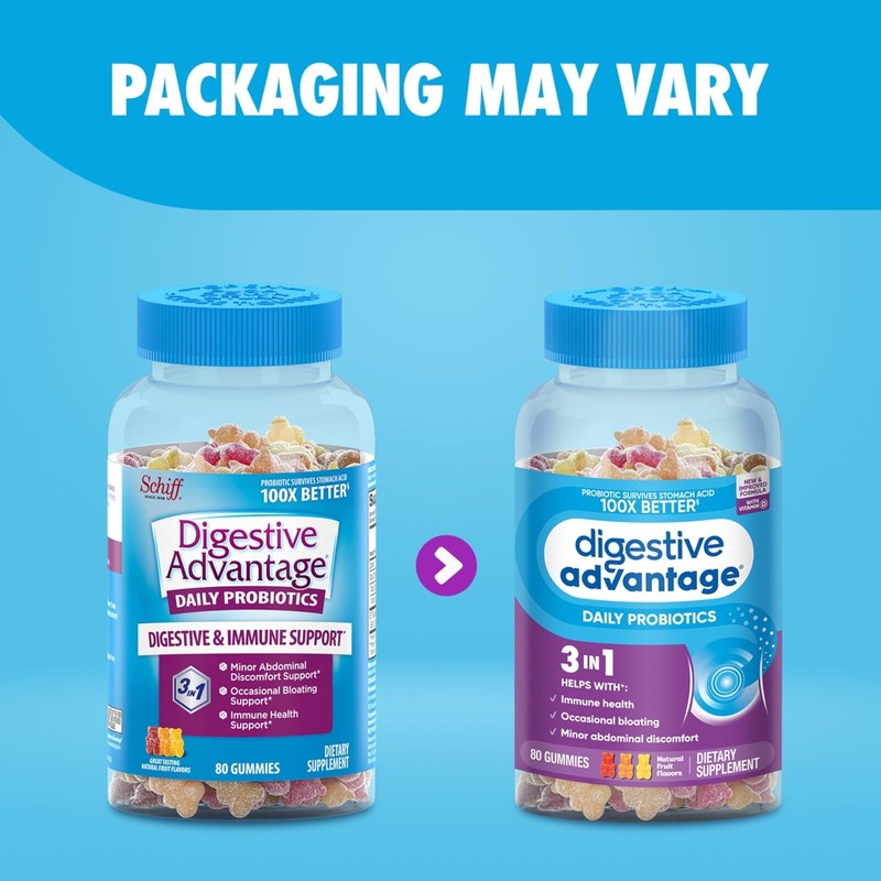 Digestive Advantage Probiotics For Digestive Health, Probiotic Gummies & Vit...