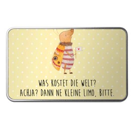 Mr. & Mrs. Panda Metal Tin Rectangular Night Moth Flag Gift "Was kostet die Welt, Gute Laune, Saying Funny, Aluminium Tin, Cute,