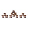 Copper Essentials Gold Plated Hammered Round Napkin Rings Set of