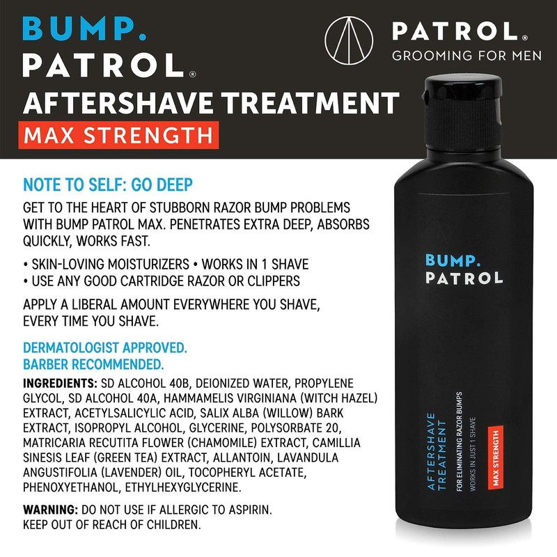Bump Patrol Maximum Strength Aftershave Formula - After Shave Solution