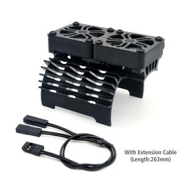 MACHSWON 8.4V 27000RPM Brushless Motor Double Aluminum Cooling Fans Rapid Cooling for 1/8 Brushless Motor 40MM 42MM Red