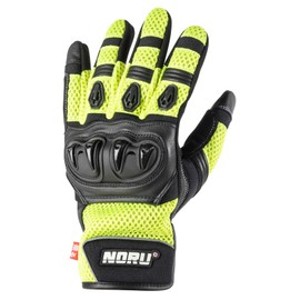 Noru Kiryu Leather Motorcycle Glove- Lightweight Breathable Design with Knuckle Protection, Touchscreen Compatibility