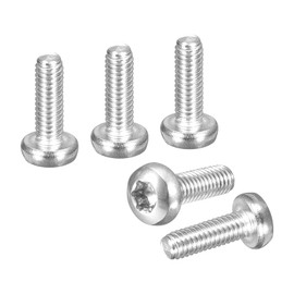 DTGN M4x12mm Pan Head Torx Security Screw - 20Pack - Good for Machinery - 316 Stainless Steel Button Head Torx Bolt Star Drive Security Fasteners - Silver Tone