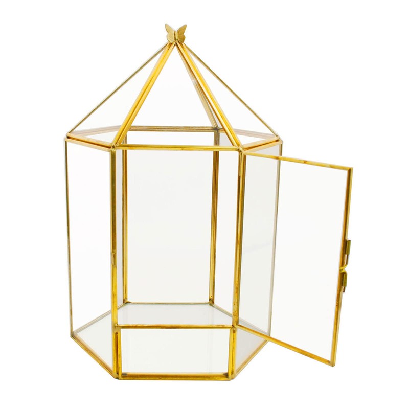 ELEGANTLIFE Glass Geometric Plant Terrarium,Succulent & Air Planter for Home