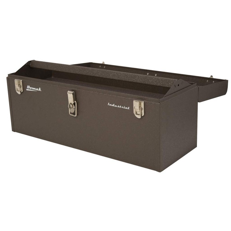 Homak 20-Inch Industrial Steel Toolbox, Brown Wrinkle Powder Coat, BW00200200