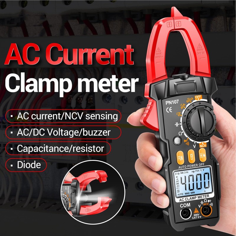 Digital Clamp Meter 600A AC DC Multimeter Tester 5999 Count