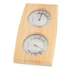 Wooden Thermometer Hygrometer for Sauna Room Double Dial Pointer Type