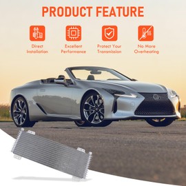 SHUNTALL Low Pressure Drop 40k Transmission Oil Cooler With Mounting Hardware Compatible With Tru Cool 40000 GVW Max 47391 LPD47391