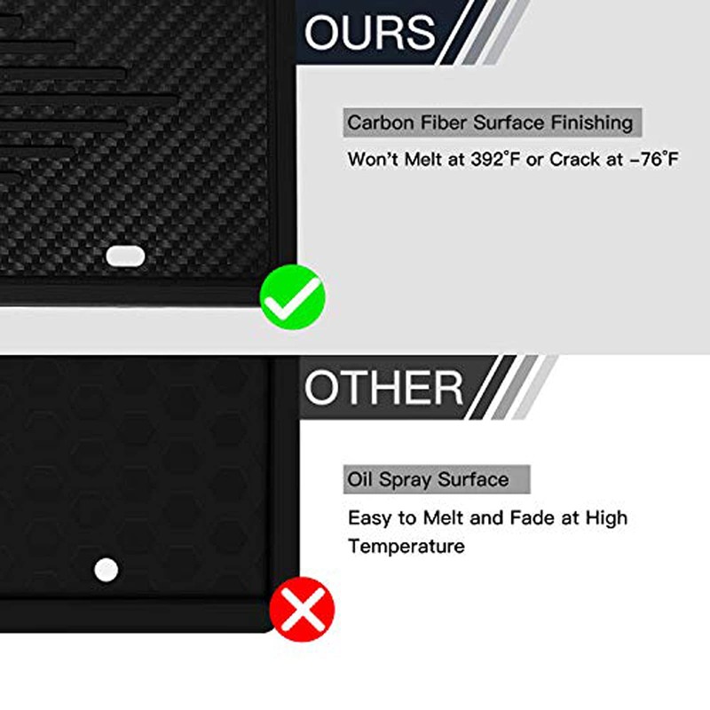 Intermerge License Plate Frames, 2 Pack, Universal US Car Black