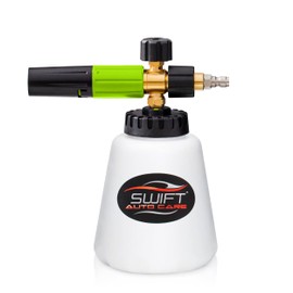 Swift Premium Foam Cannon for Pressure Washer – Heavy Duty Foam Sprayer for Car Wash | ¼ Inch Quick Connector | Adjustable Wide Mouth for Extra Thick Snow Foam | Holds 1 Liter of Soap!